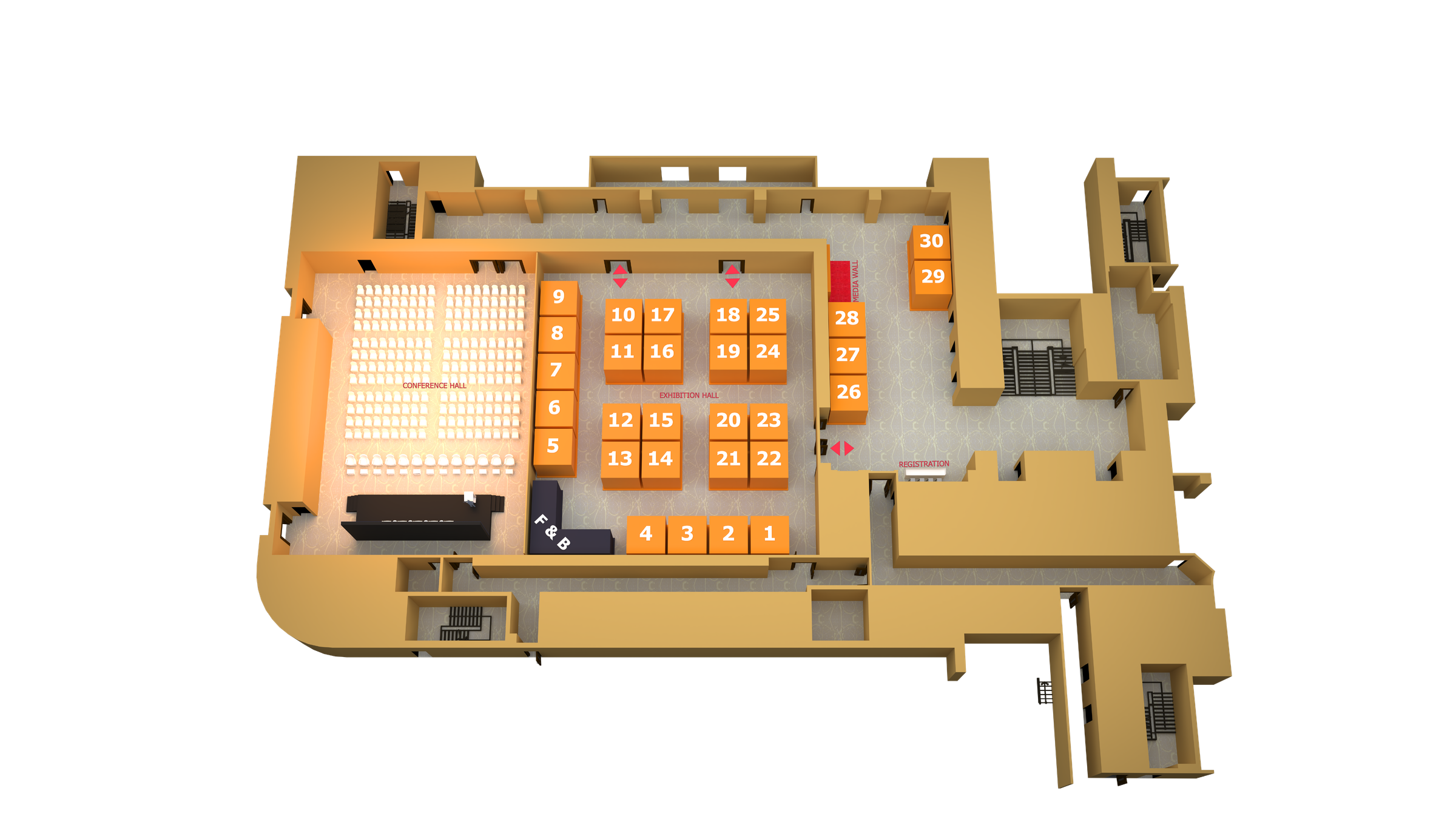 2nd Desert Architecture Forum floor plan - Ground Level Ballroom